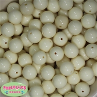 16mm Cream Acrylic Bubblegum Beads Bulk