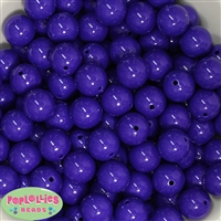 16mm Dark Purple Acrylic Bubblegum Beads Bulk