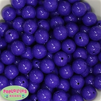 16mm Dark Purple Acrylic Bubblegum Beads