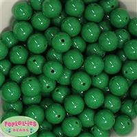 16mm Emerald Green Acrylic Bubblegum Beads Bulk