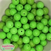 16mm Lime Green Acrylic Bubblegum Beads