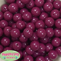 16mm Maroon Acrylic Bubblegum Beads Bulk