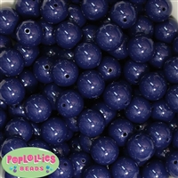 16mm Navy Blue Acrylic Bubblegum Beads Bulk