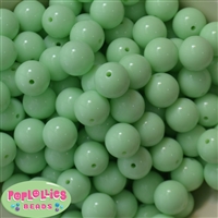 16mm Pastel Green Acrylic Bubblegum Beads Bulk