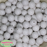 16mm White Acrylic Bubblegum Beads