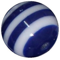 16mm Blue Stripe Resin Bubblegum Beads