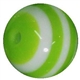 16mm Lime Green Stripe Resin Bubblegum Beads