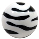 16mm Zebra Acrylic Bubblegum Beads
