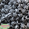 16mm zebra stripe solid acrylic Bubblegum Beads