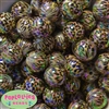 20mm Cheetah Print Bubblegum Beads