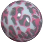 20mm Pink Camo Print Bubblegum Beads