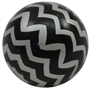 20mm Black Chevron Bubblegum Bead