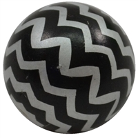 20mm Black Chevron Bubblegum Bead