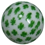 20mm Shamrock Print Solid Bubblegum Bead