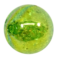 20mm Lime Green Crackle Bubblegum Bead