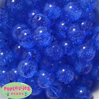 20mm Royal Blue Fizzy Bubblegum Bead