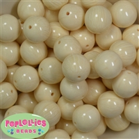20mm Cream Flannel Bubblegum Bead