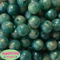 20mm Turquoise Flannel Bubblegum Bead