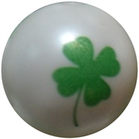 20mm Shamrock Print Solid Bubblegum Bead