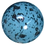 20mm Cyan Splatter Style Acrylic Bubblegum Bead