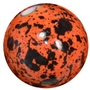 20mm Orange Splatter Style Acrylic Bubblegum Bead