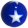 20mm Royal Blue Star Acrylic Bubblegum Beads