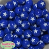 20mm Royal Blue Star Acrylic Bubblegum Beads