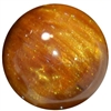 20mm Gold and Caramel Marbled Effect Glitter Bubblegum Bead