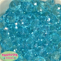 22mm Clear Blue Abacus Bubblegum Beads