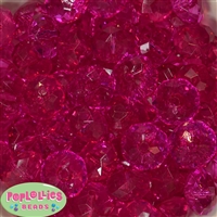 22mm Hot Pink Abacus Bubblegum Beads