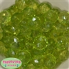 22mm Clear Lime Green Abacus Bubblegum Beads