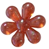22mm AB Clear Red Flower Bead