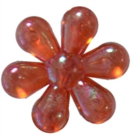 22mm AB Clear Red Flower Bead