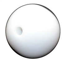 22mm White Solid Bubblegum Beads