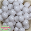 22mm White Solid Bubblegum Beads