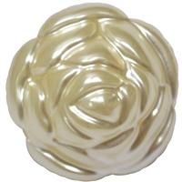 24mm Cream Pearl Rose Flower Bead