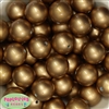 24mm Matte Gold Faux Pearl Bubblegum Beads