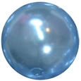 24mm Baby Blue Faux Pearl Bubblegum Beads
