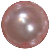 24mm Baby Pink Faux Pearl Bubblegum Beads