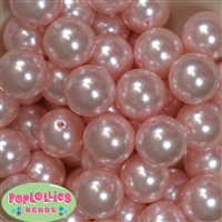 24mm Baby Pink Faux Pearl Bubblegum Beads