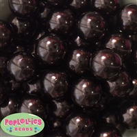 24mm Cocoa Brown Faux Pearl Bubblegum Beads Bulk
