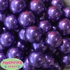 24mm Purple Faux Pearl Bubblegum Beads Bulk