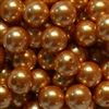 24mm Champagne Faux Pearl Bubblegum Beads Bulk