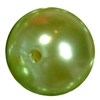 24mm Lime Faux Pearl Bubblegum Beads