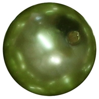 24mm Light Olive Green Faux Pearl Bubblegum Beads