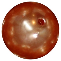 24mm Orange Faux Pearl Bubblegum Beads