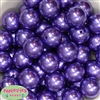 24mm Purple Faux Pearl Bubblegum Beads Bulk