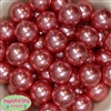 24mm Salmon Faux Pearl Bubblegum Beads