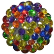 24mm Rainbow Confetti Rhinestone Bead