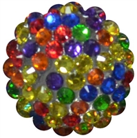 24mm Rainbow Confetti Rhinestone Bead